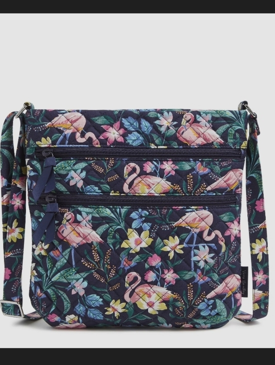Vera Bradley Handbags - Vera Bradley Triple Zip Hipster Flamingo Garden Purse